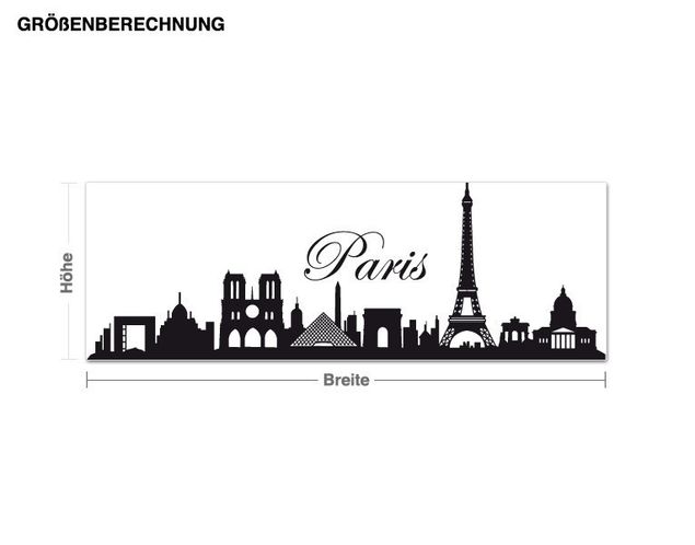 Autocolantes de parede Paris Skyline di Parigi