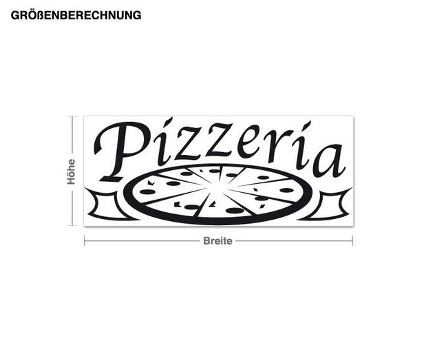 Scritte adesive muri Pizzeria