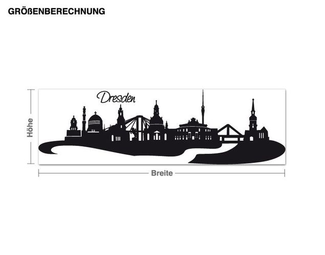 Adesivi murali skyline Skyline di Dresda