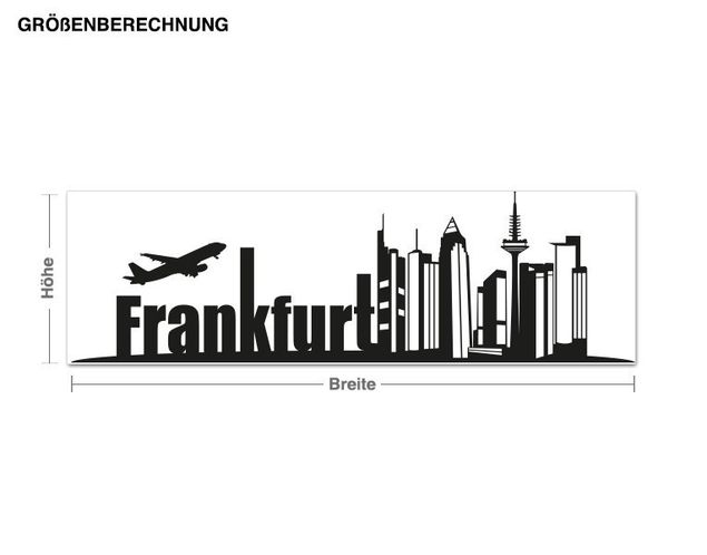 Autocolantes de parede cidades e paisagens urbanas Skyline di Francoforte