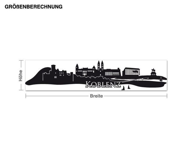 Adesivi murali skyline Skyline di Koblenz