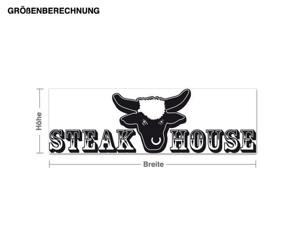 Adesivi murali frasi Lettering Steakhouse
