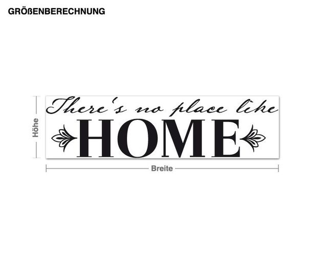 Frasi adesive per pareti There is no place like home