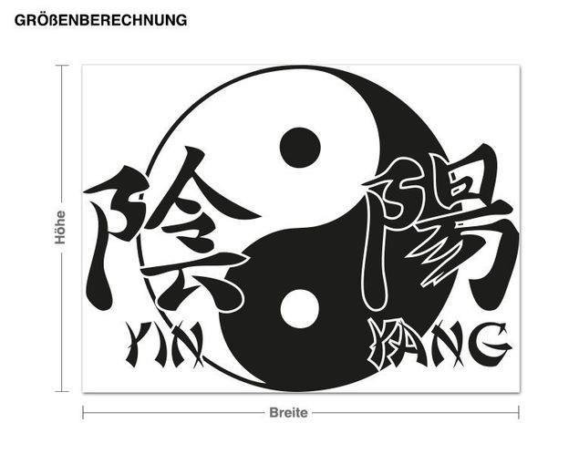 Scritte adesive muri Simbolo Yin Yang