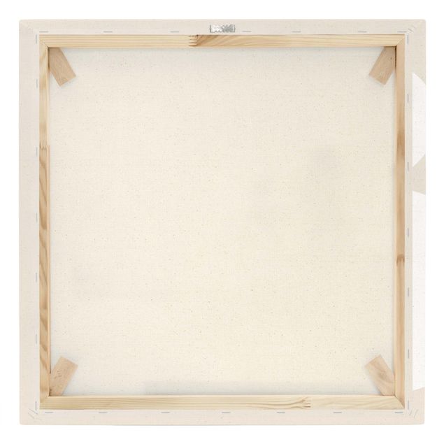 Quadro su tela naturale - Segni bianchi - Lettera Antiqua & - Quadrato 1:1