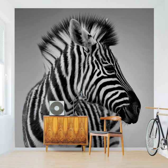 Carte da parati adesive Ritratto di piccola zebra II