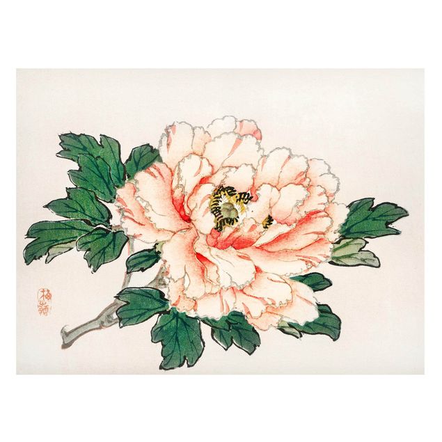 Quadri con fiori Disegno vintage asiatico Crisantemo rosa