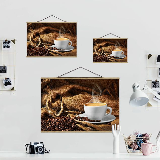 Foto su tessuto da parete con bastone - Morning Coffee - Orizzontale 2:3