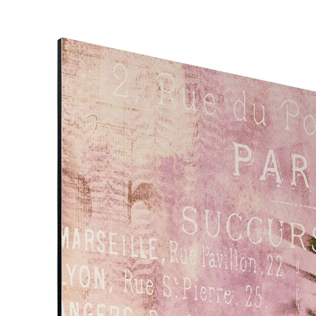 Quadri rosa Collage vintage - Parisienne