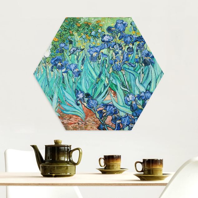 Quadro puntinismo Vincent Van Gogh - Iris