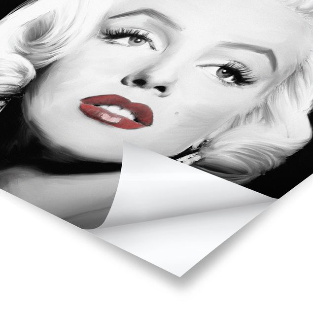 Poster da parete  Marilyn con gli orecchini