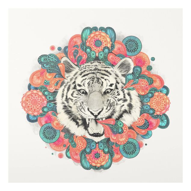 Quadri tigre Illustrazione - Tigre Disegno Mandala Paisley