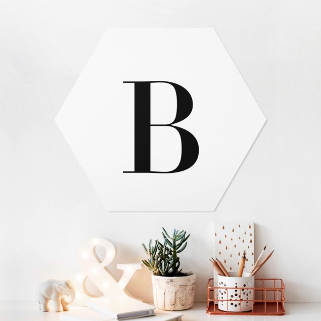 Quadro moderno Lettera Serif Bianca B