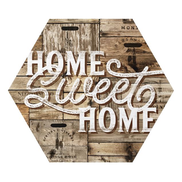 Stampe Home sweet Home Pannello di legno