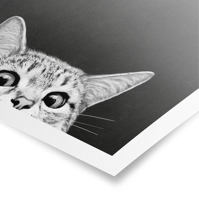 Riproduzione quadri famosi Illustrazione - Gatto Disegno in bianco e nero