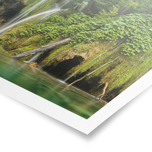 Poster paesaggi naturali Cascata dei laghi di Plitvice
