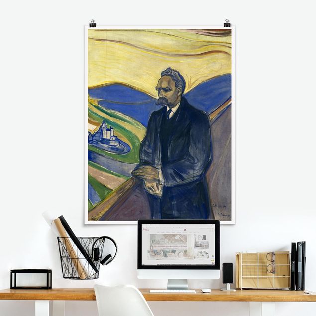 Quadro espressionismo Edvard Munch - Ritratto di Friedrich Nietzsche