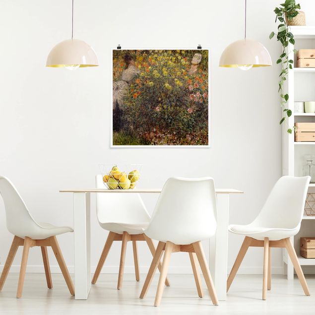 Riproduzioni quadri famosi Claude Monet - Due signore nel giardino fiorito