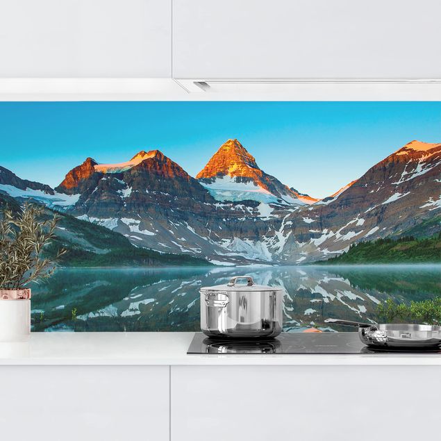 Rivestimenti per cucina con paesaggio Paesaggio montano sul lago Magog in Canada