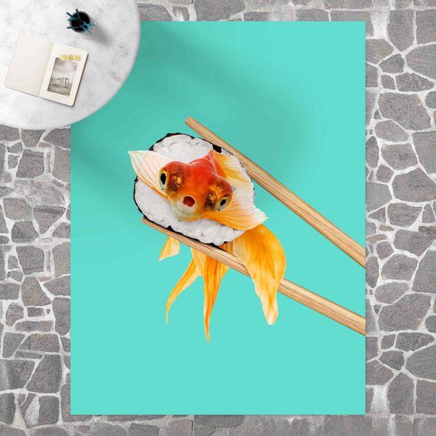 Tappeti moderni Sushi con pesce rosso