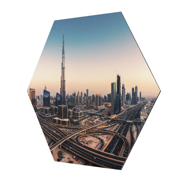 Esagono in Alluminio Dibond - Serata A Dubai