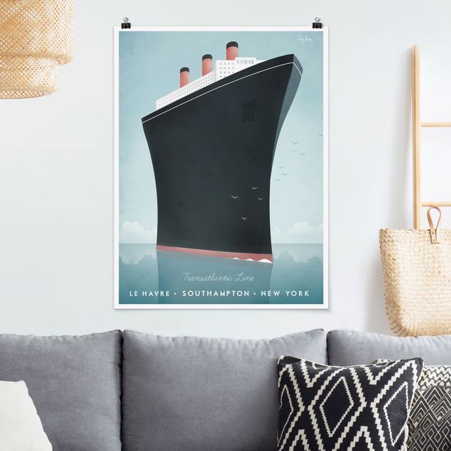 Quadro mare Poster di viaggio - Nave da crociera