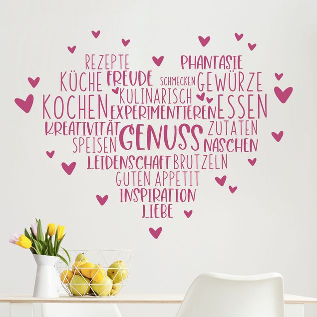 Adesivi murali frasi Godimento del cuore
