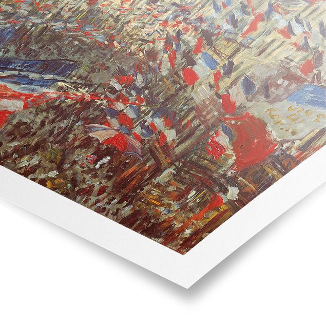 Riproduzioni quadri Claude Monet - Rue Montorgueil con le bandiere