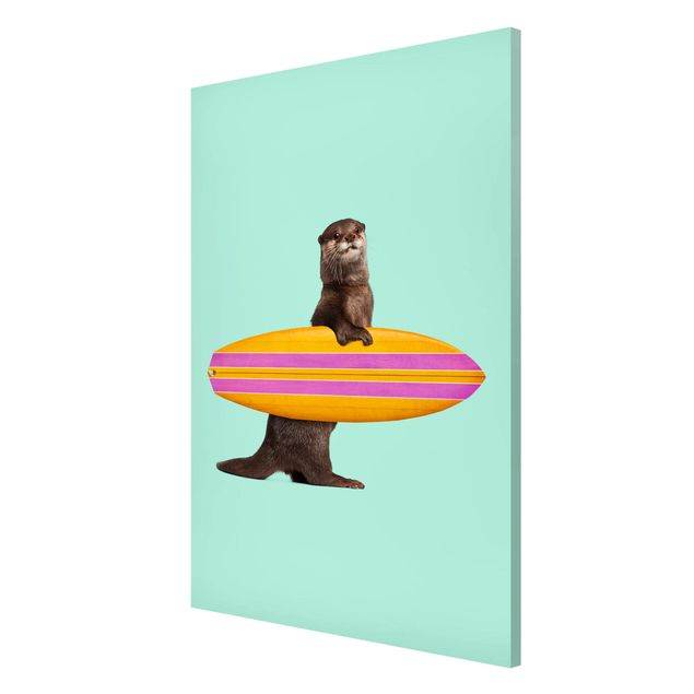 Riproduzioni quadri Lontra con tavola da surf