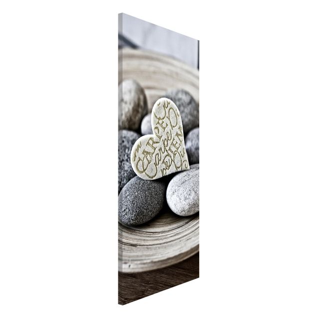 Lavagne magnetiche effetto pietra Cuore Carpe Diem con pietre