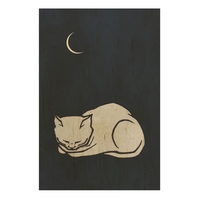 Stampe Illustrazione di gatto addormentato