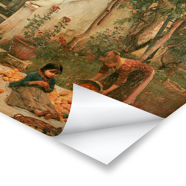 Stampe poster John William Waterhouse - I raccoglitori di arance
