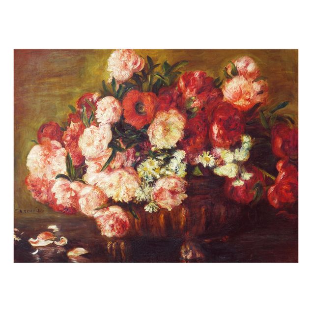 Paraschizzi con fiori Auguste Renoir - Natura morta con peonie