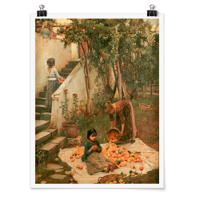 Riproduzioni quadri John William Waterhouse - I raccoglitori di arance