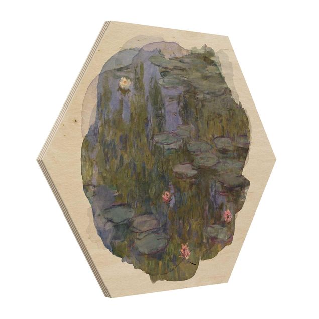 Quadri in legno con fiori Acquerelli - Claude Monet - Ninfee (Nympheas)