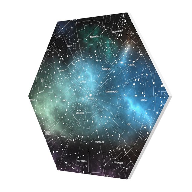 Stampe forex Mappa delle costellazioni stellari Nebulosa galattica
