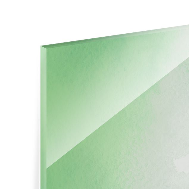 Paraschizzi in vetro - Struttura acquerello con boscaglia verde - Quadrato 1:1