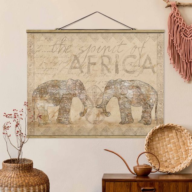 Quadri Africa Collage vintage - Spirito dell'Africa