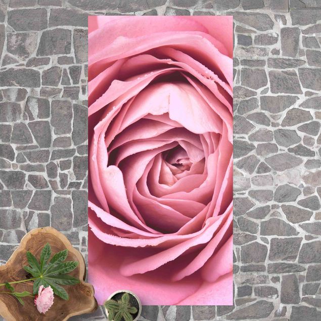 tappeto passatoia Fiore di rosa rosa