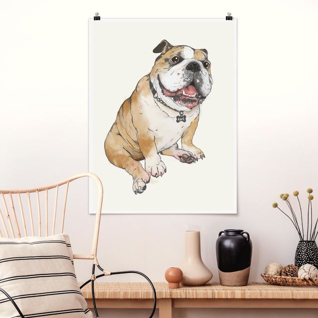 Quadro moderno Illustrazione - Cane Bulldog Pittura