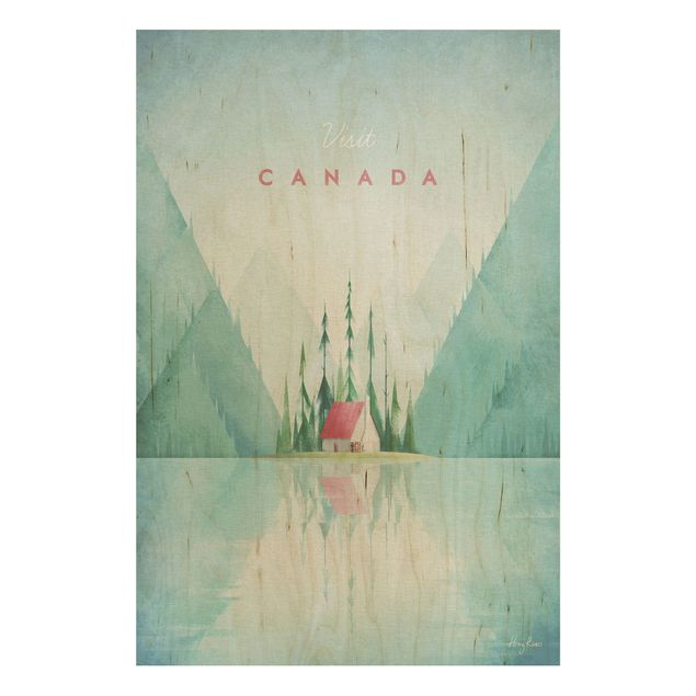 Quadri in legno con paesaggio Poster di viaggio - Canada