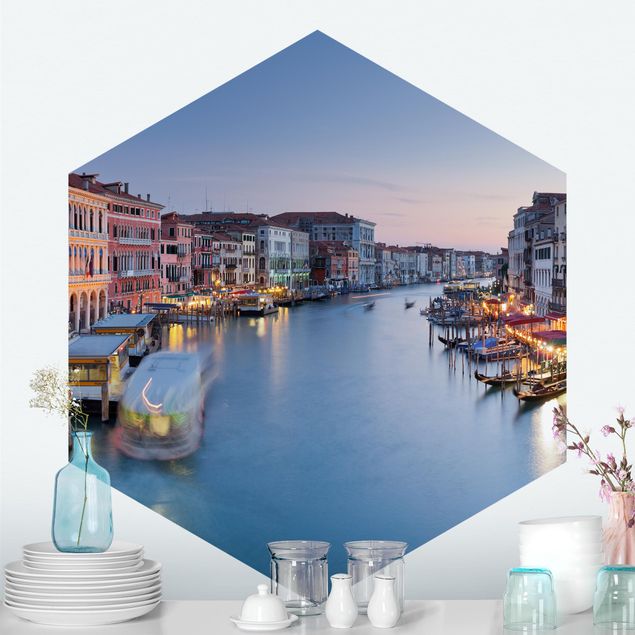 Carta da parati mare tramonto Sera sul Canal Grande a Venezia