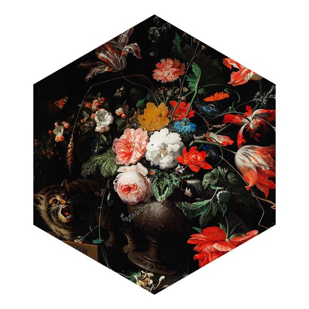 carta da parete Abraham Mignon - Il bouquet rovesciato