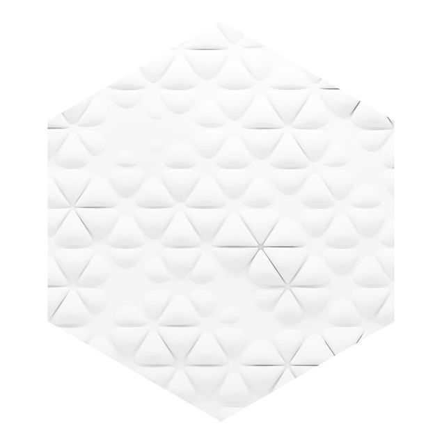 Carta parati bianca Triangoli astratti in 3D