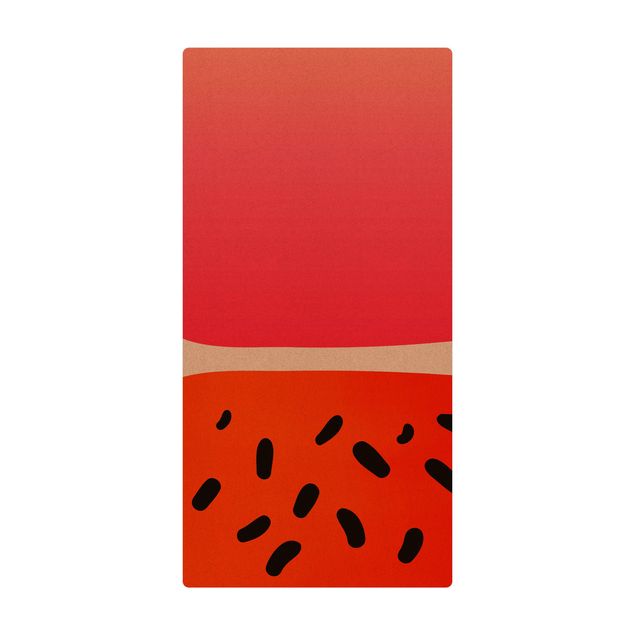 Tappetino di sughero - Forme astratte - melone e rosa - Formato verticale 1:2