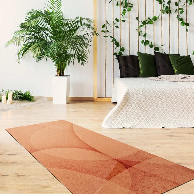 tappeto astratto moderno Grafica astratta in colore pesca