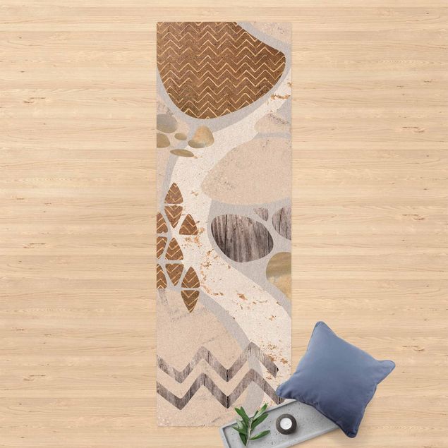 tappeto design moderno Disegno astratto a pastello di una cava