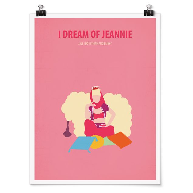 Quadro rosa Locandina film I Dream Of Jeannie