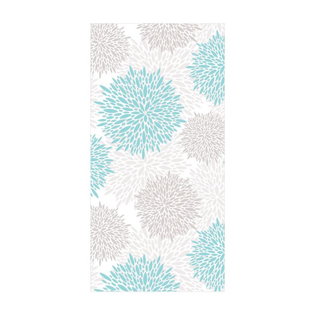 tappeti con fiori Soffione disegnato in blu