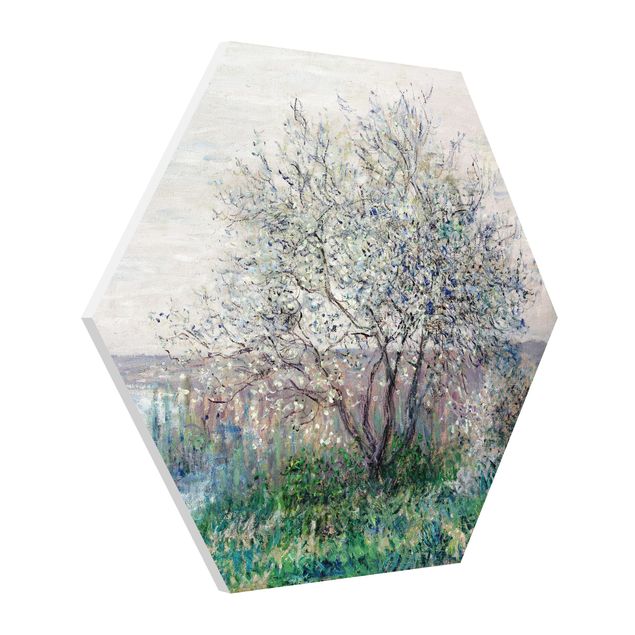 Quadri con alberi Claude Monet - Primavera a Vétheuil
